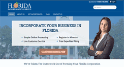 Desktop Screenshot of floridaincorporationservice.com