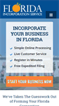 Mobile Screenshot of floridaincorporationservice.com